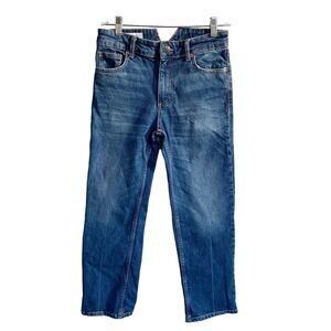 ZARA jeans Mid‎ Rise Straight leg Medium Blue Wash 2X26